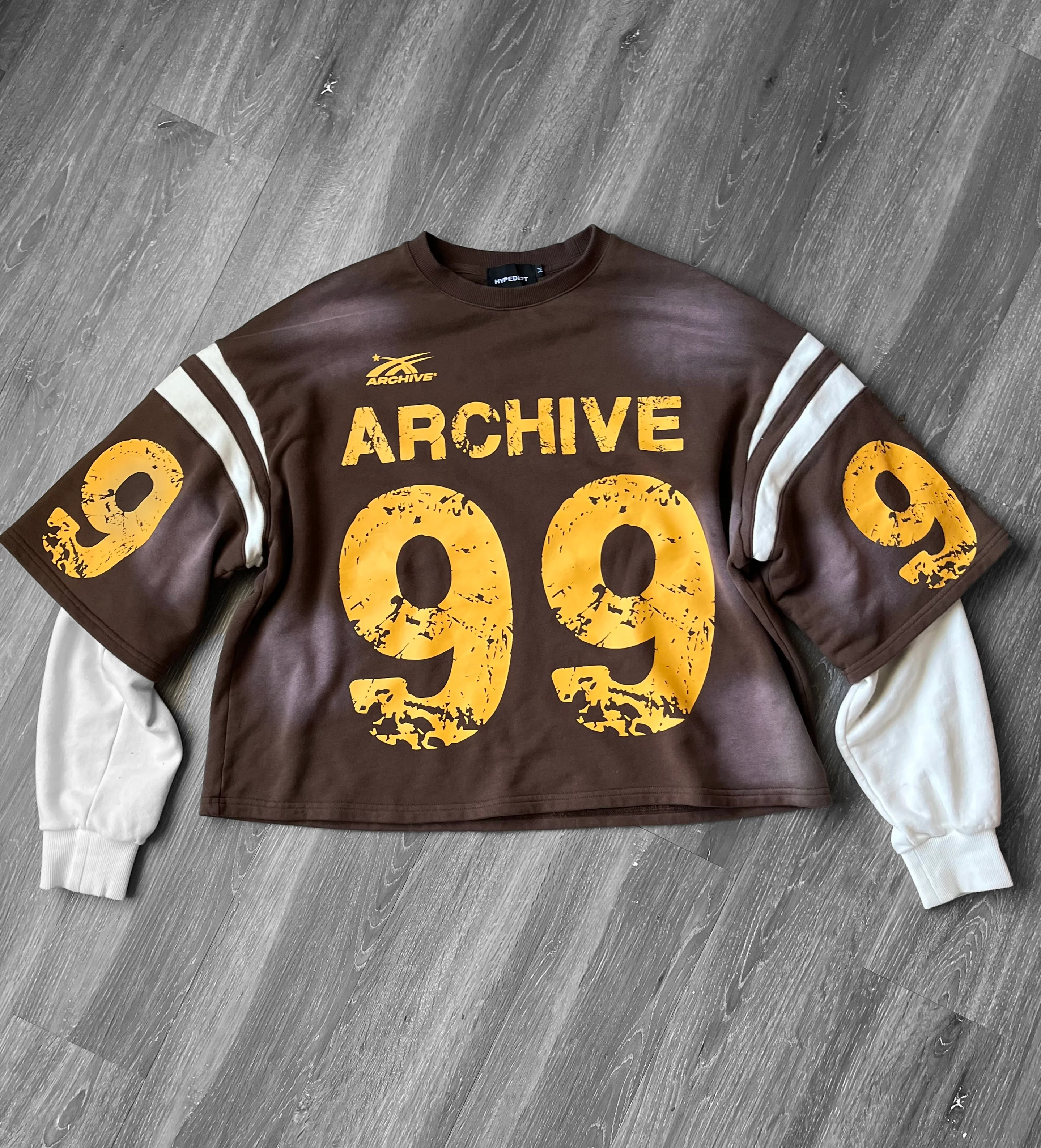 ARCHIVE #99 BROWN DOUBLE SLEEVED SHIRT - Image 4