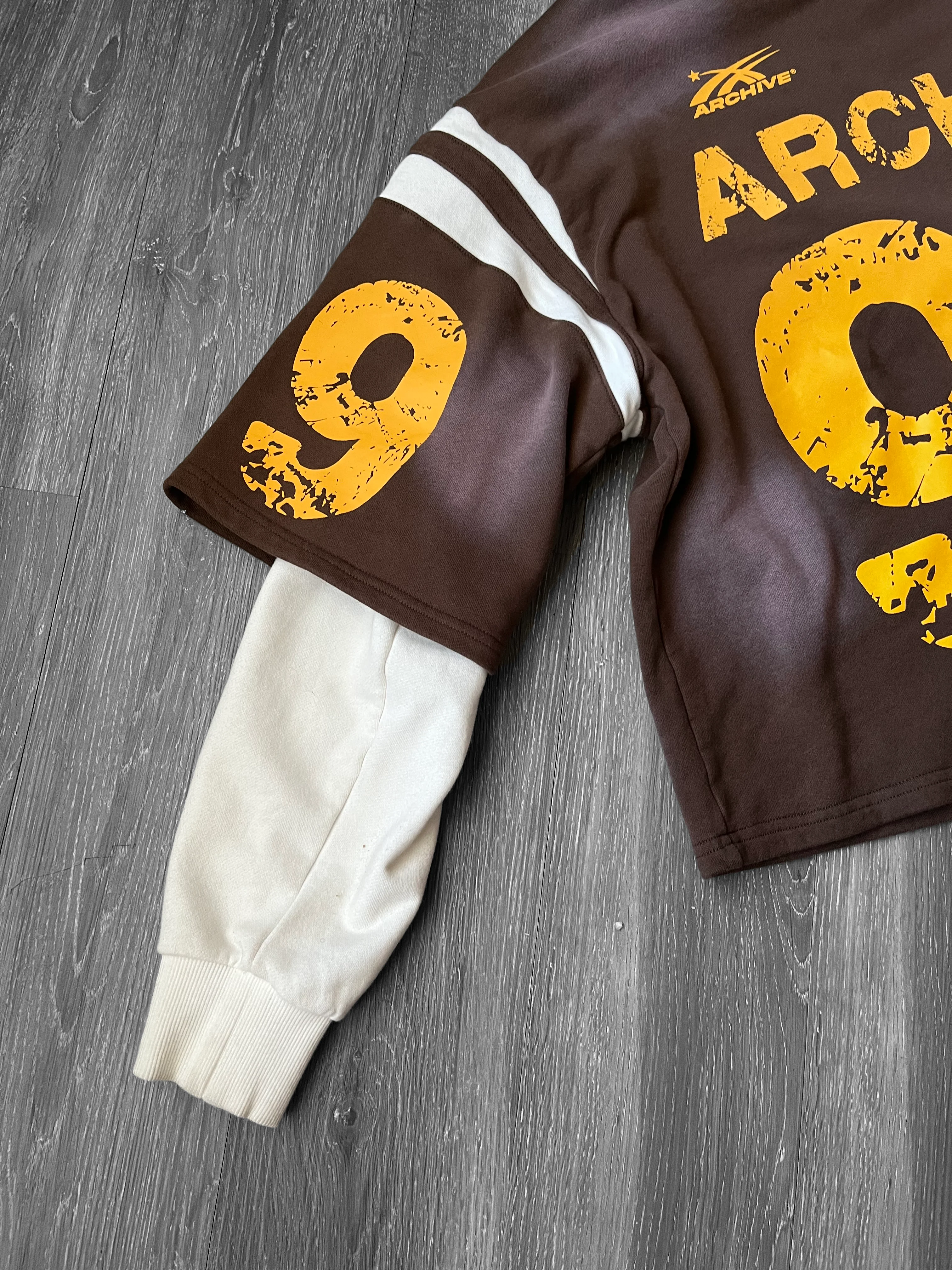 ARCHIVE #99 BROWN DOUBLE SLEEVED SHIRT - Image 5