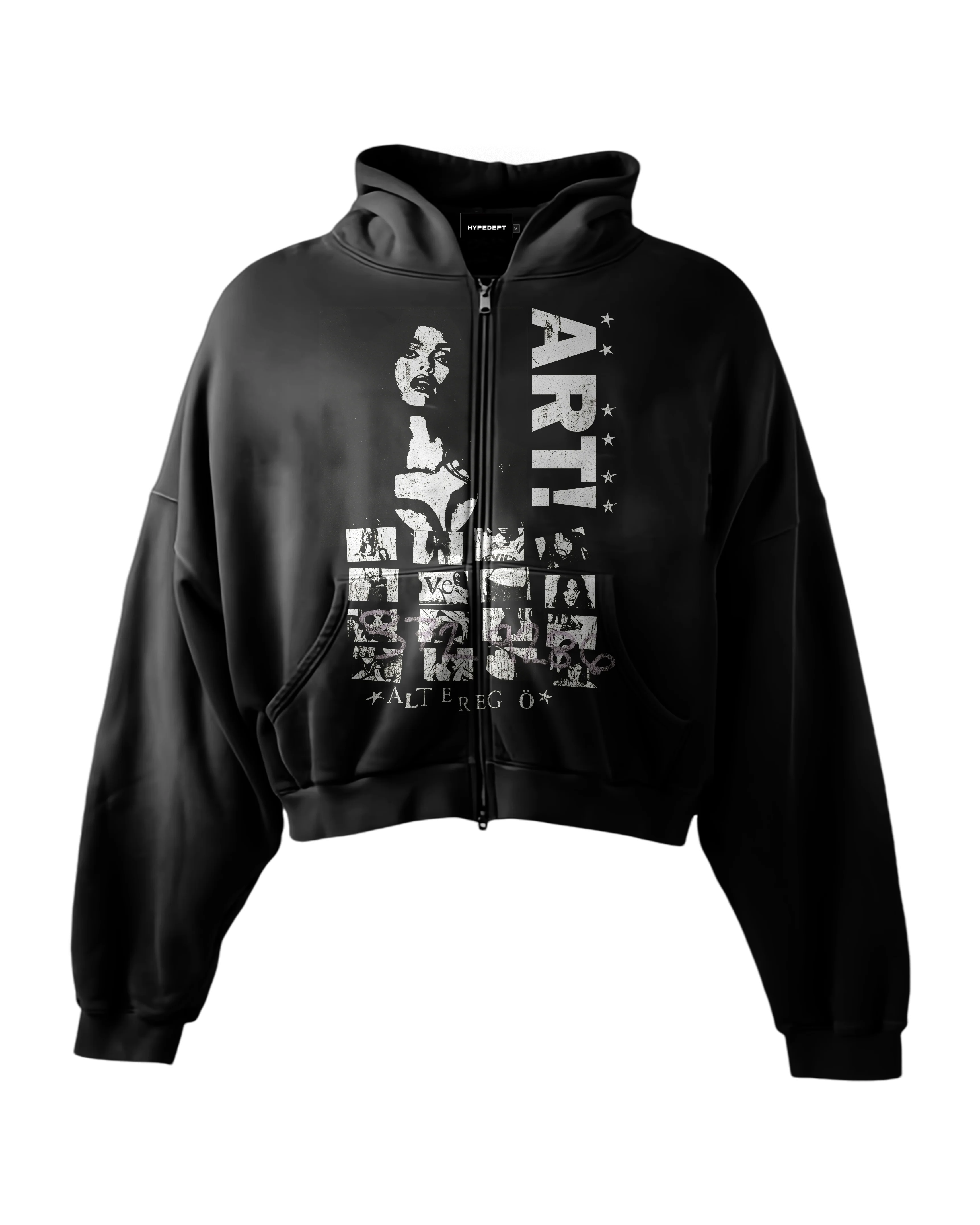 'ART!' HEAVYWEIGHT BOXY ZIPUP HOODIE