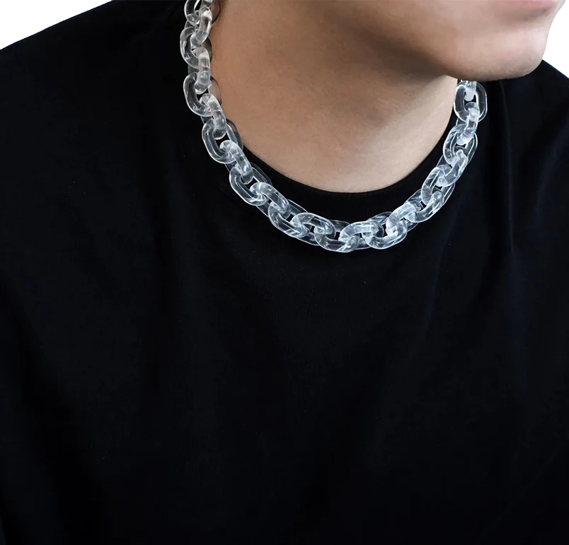 ASTERIX* STUDIOS ACRYLIC CHAIN NECKLACE - Image 2
