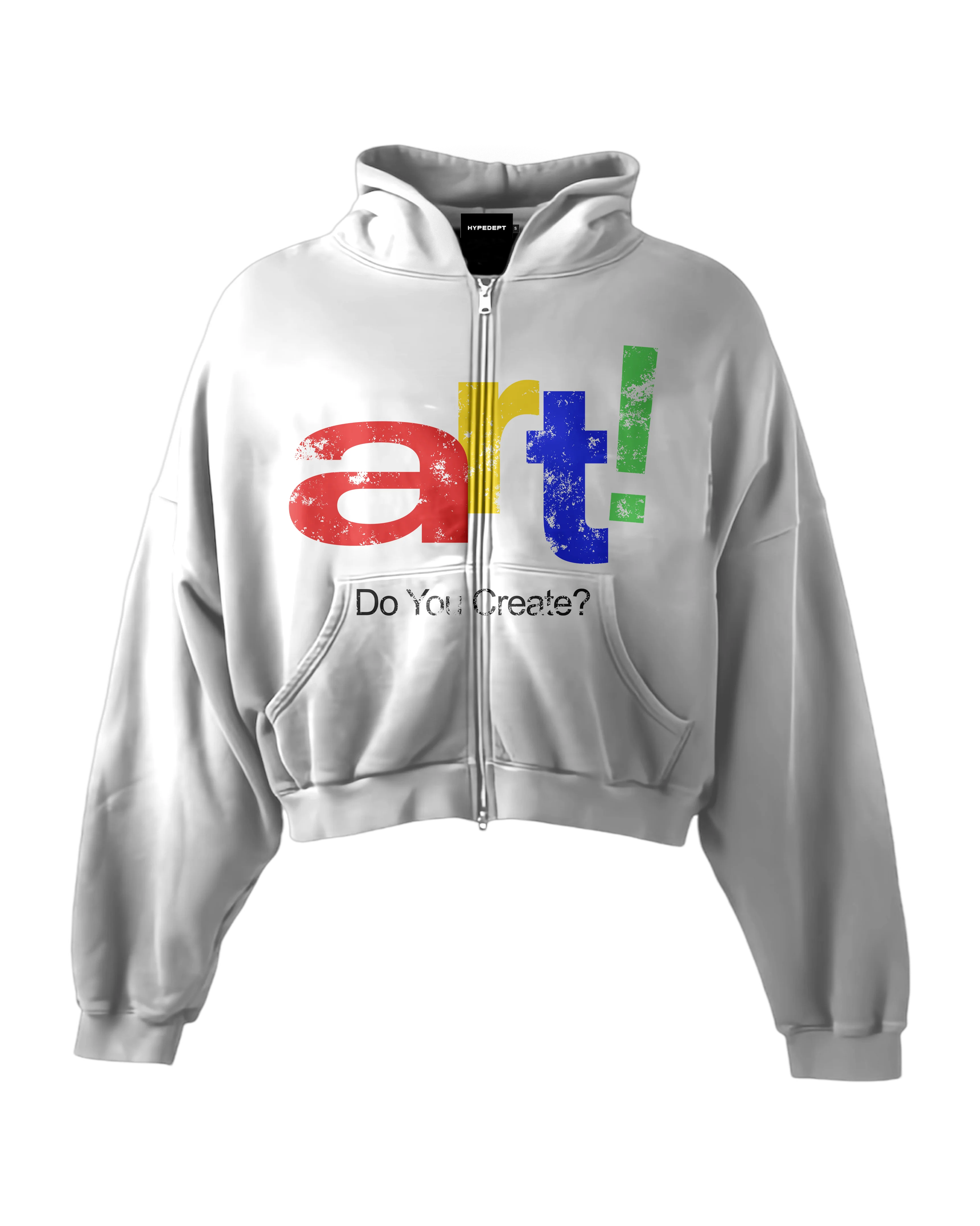 'DO YOU CREATE?' HEAVYWEIGHT BOXY ZIPUP HOODIE
