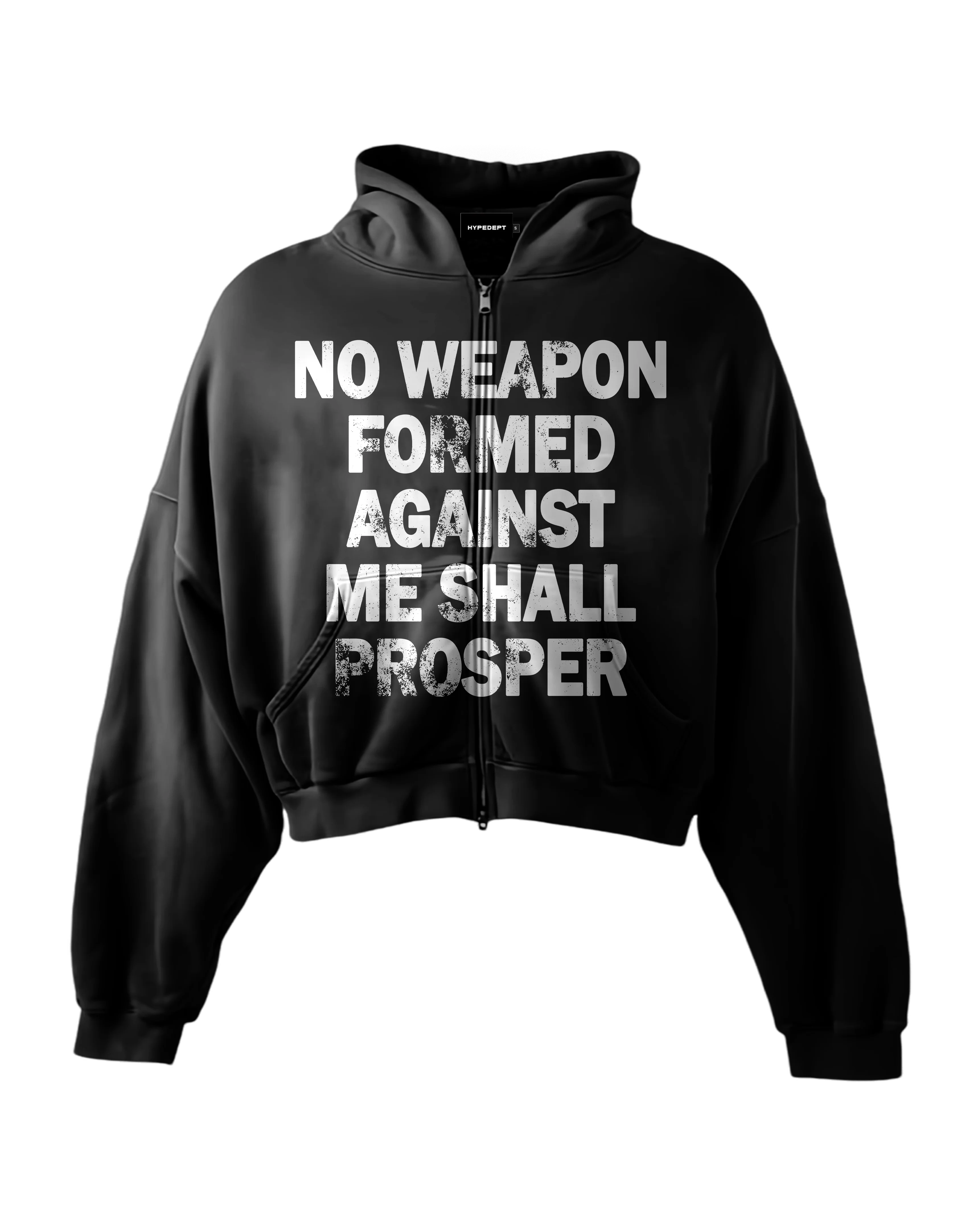 'NO WEAPON FORMED' HEAVYWEIGHT BOXY ZIPUP HOODIE