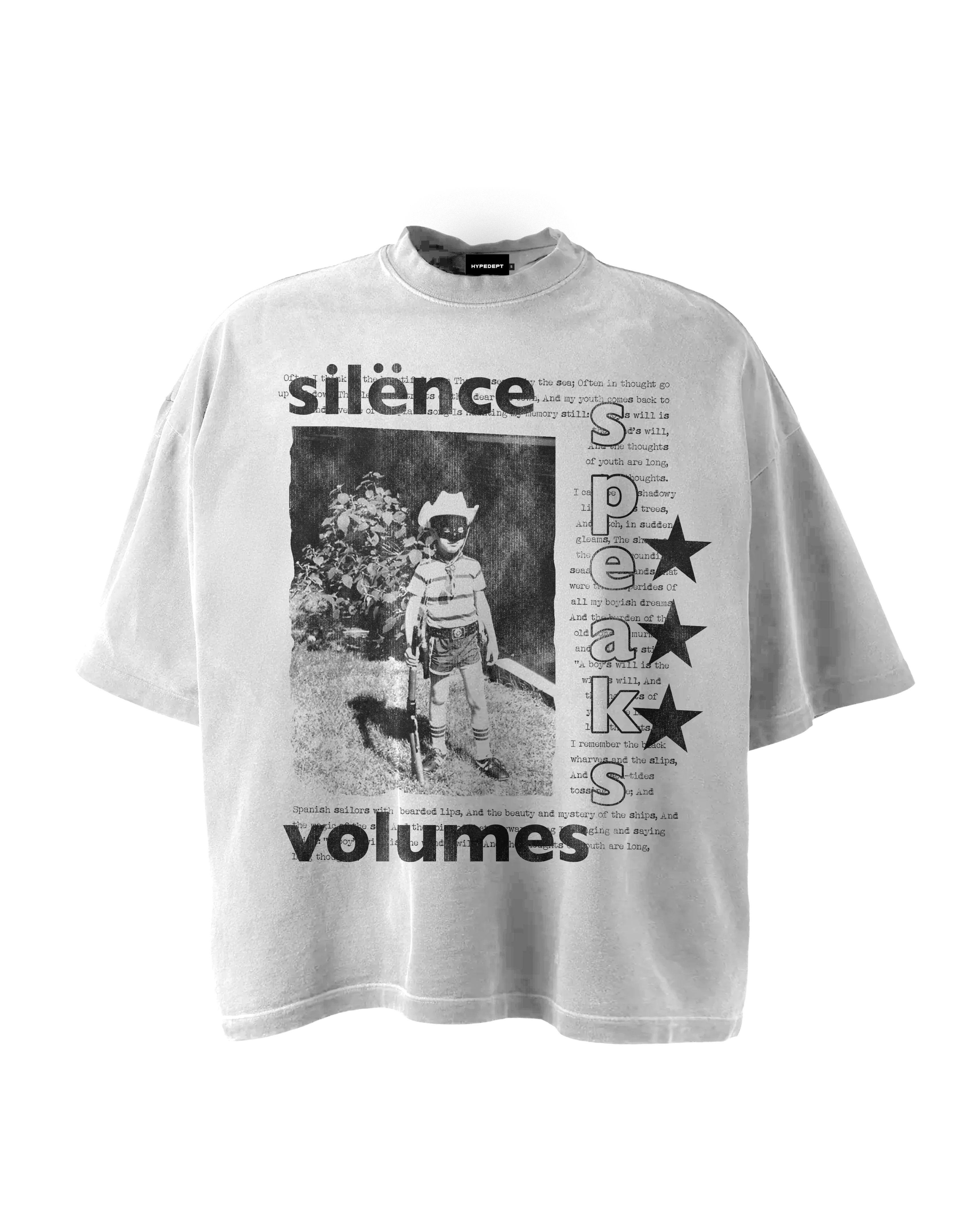 'SILENCE SPEAKS VOLUMES' GRAPHIC TEE