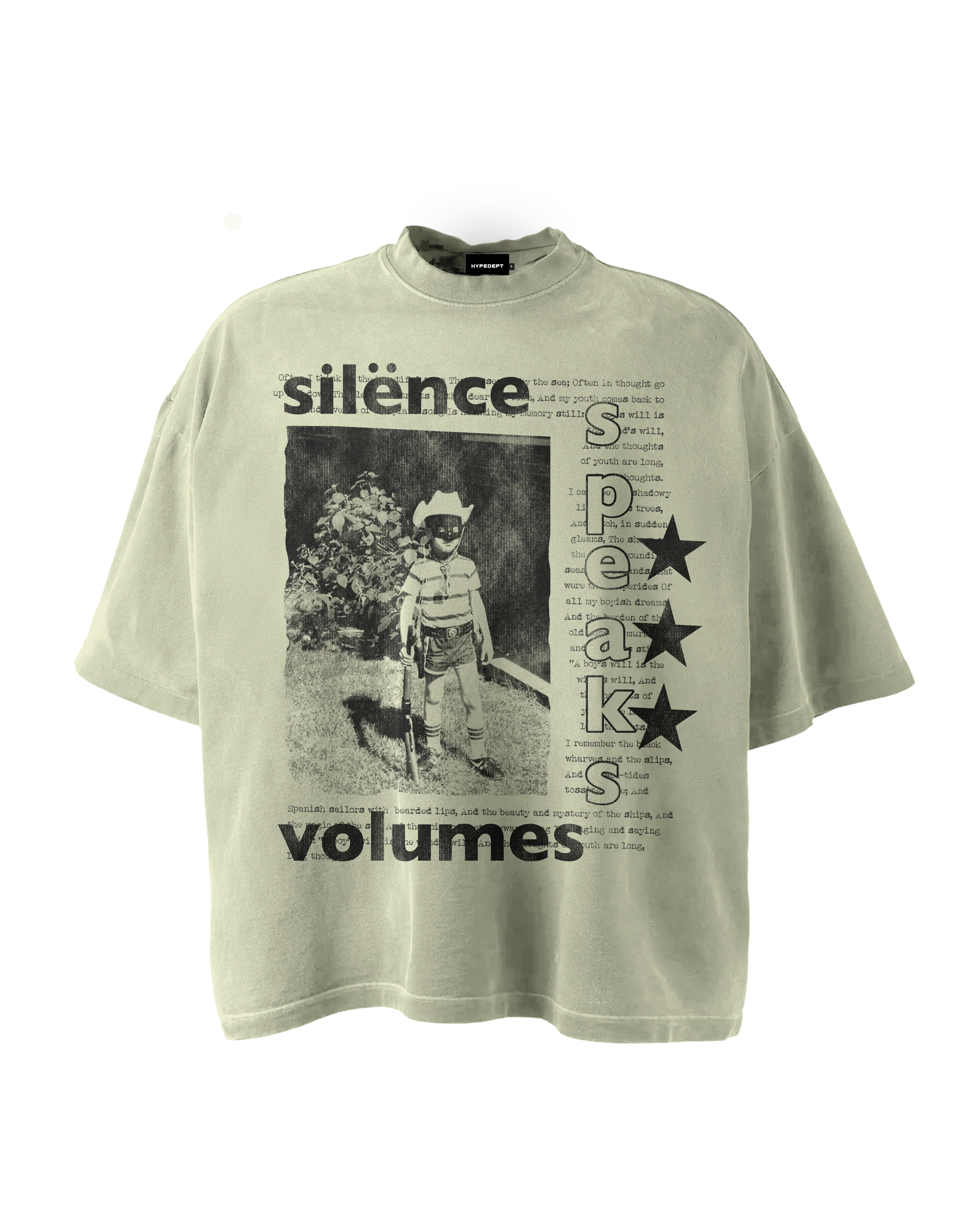 'SILENCE SPEAKS VOLUMES' GRAPHIC TEE - Image 2