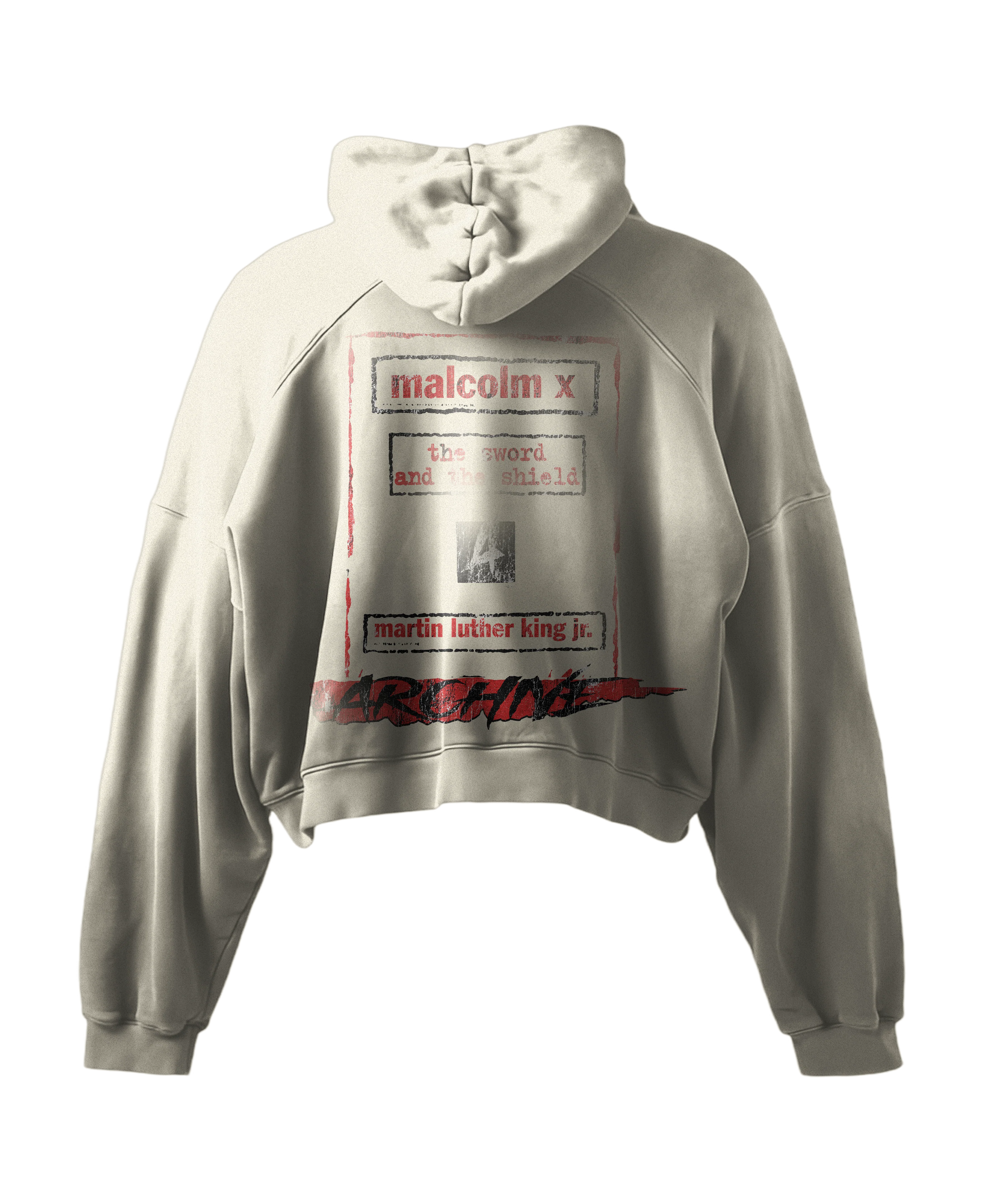 'SWORD & SHIELD' HEAVYWEIGHT BOXY ZIPUP HOODIE - Image 2