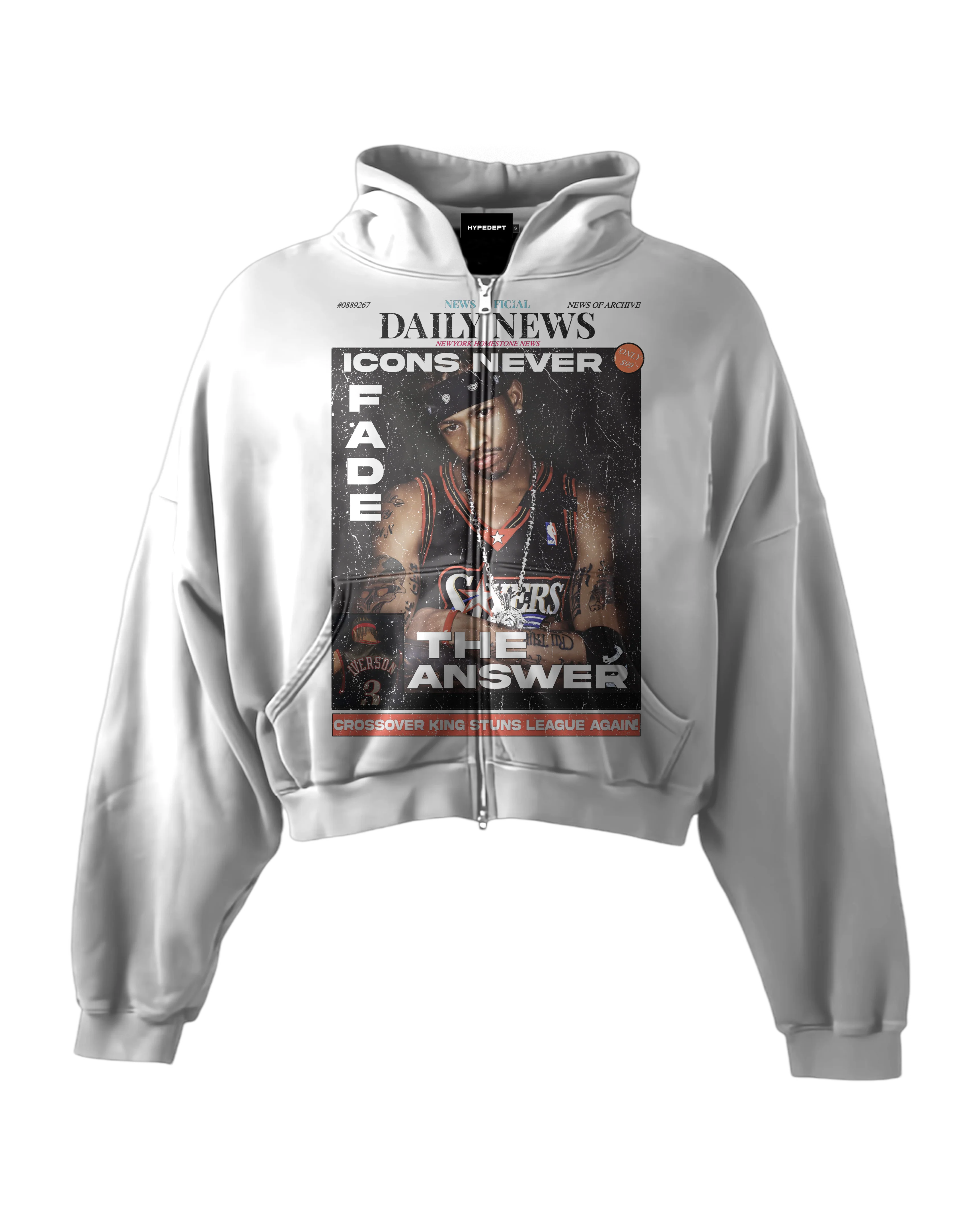 'THE ANSWER II' HEAVYWEIGHT BOXY ZIPUP HOODIE